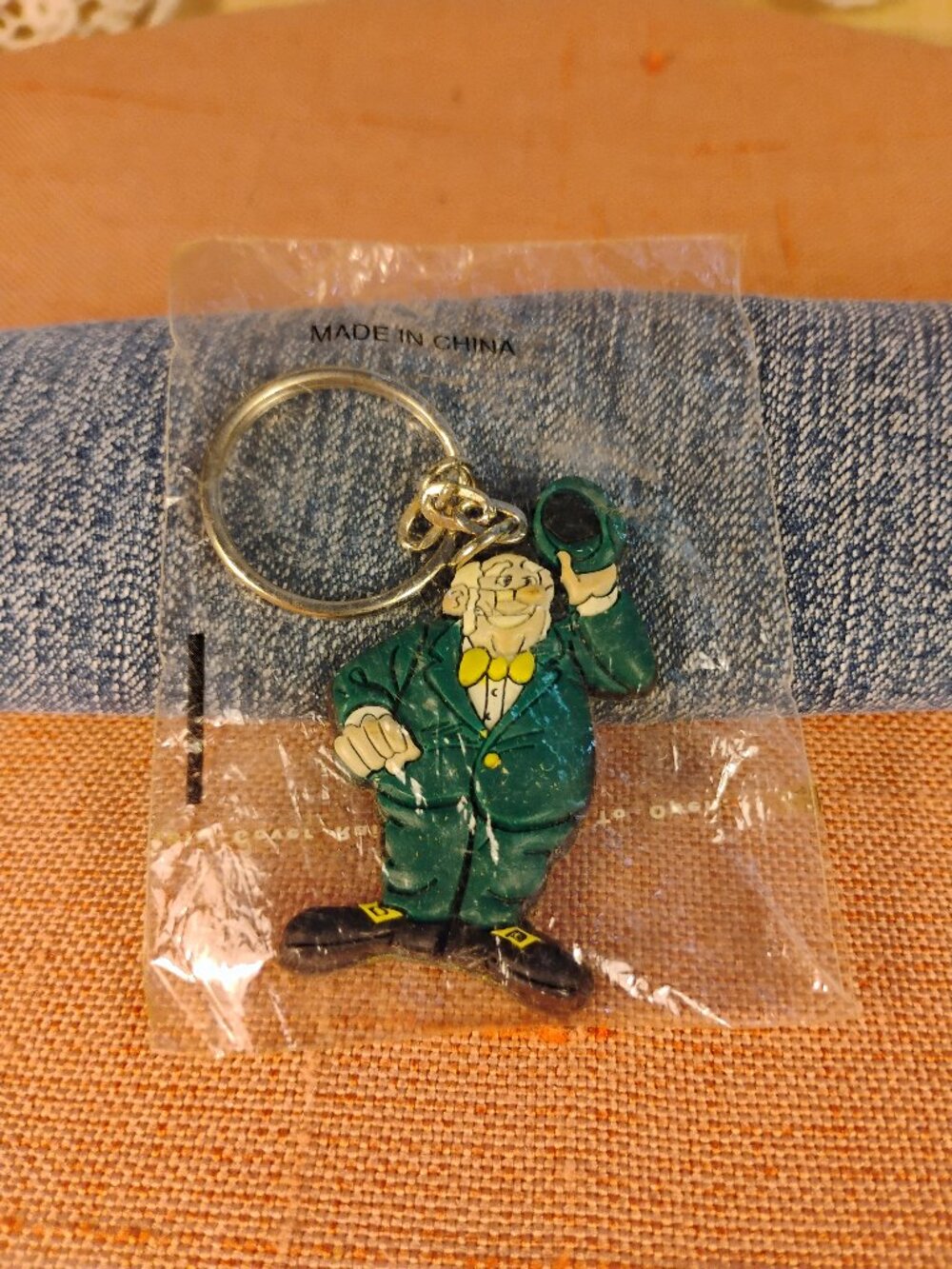 Vintage Mr. O’Lucky Leprechaun Figure Keychain Souvenir